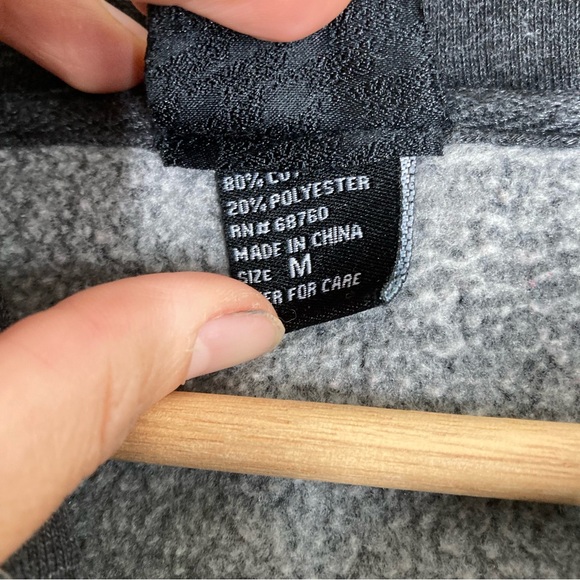 No Fear Hoodie Y2K Mens Medium Grunge Skate  Dark Gray Tribal - Picture 15 of 16